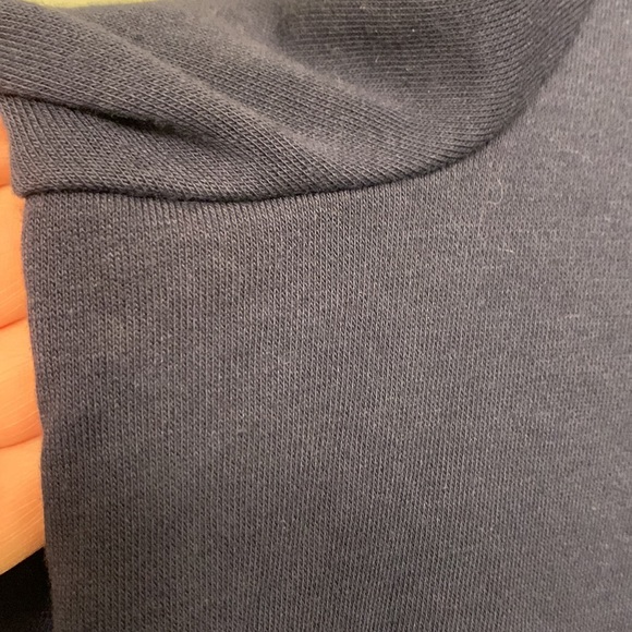 Old Navy Sweatshirt Lightweight Cotton with Drawstring Navy Blue and White - Picture 6 of 11